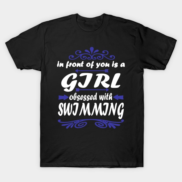 Schwimmen Frauen Geschenk Kraulen Schmetterling T-Shirt by FindYourFavouriteDesign